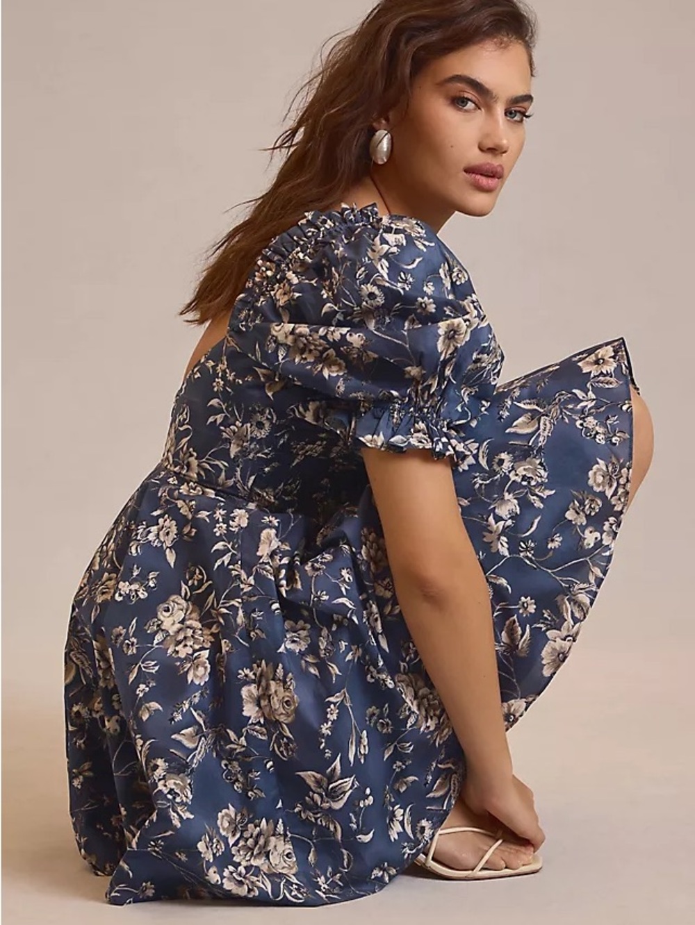 New Anthropologie Selkie Puff Sleeve Dress Size M - Picture 2 of 4